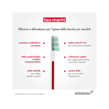 Taumarin Spazzolino Sensitive Gengive Antibatterico 1 Pezzo