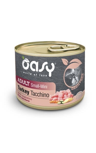 Oasy Grain Free Formula Cibo Umido Tacchino Per Cani Adulti Taglia Piccola 200g