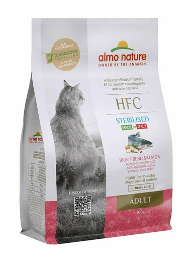 Almo Nature HFC Cibo Secco Salmone Per Gatti Adulti Sterilizzati Sacco 300g