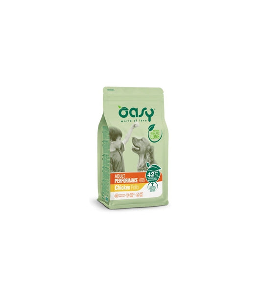 Oasy Cane Adult All Breeds Performance Crocchette Con Pollo Per Cani Sacco 3 Kg