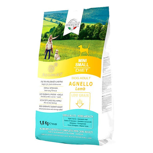 Marpet Aequilibriavet Low Grain Agnello Cibo Secco Per Cani Adulti Taglia Mini Small Sacco 1,5Kg