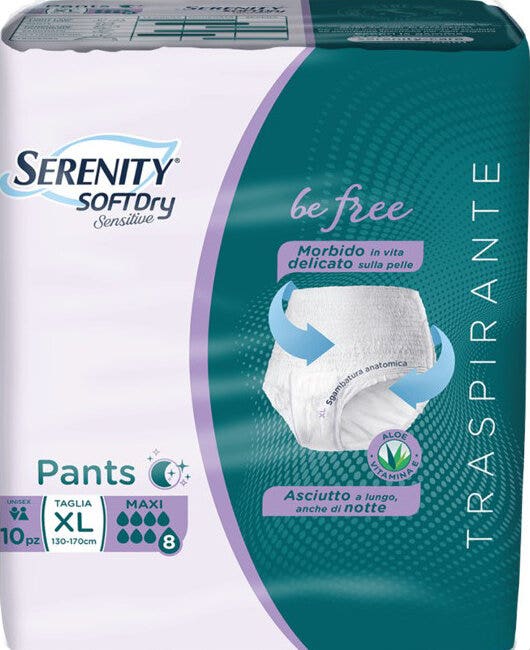 Serenity Soft Dry Sensitive Pants Maxi Taglia XL 10 Pezzi