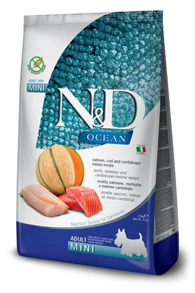 Farmina N&D Ocean Salmone E Merluzzo Cani Adulti Taglia Mini Sacco 2,5kg