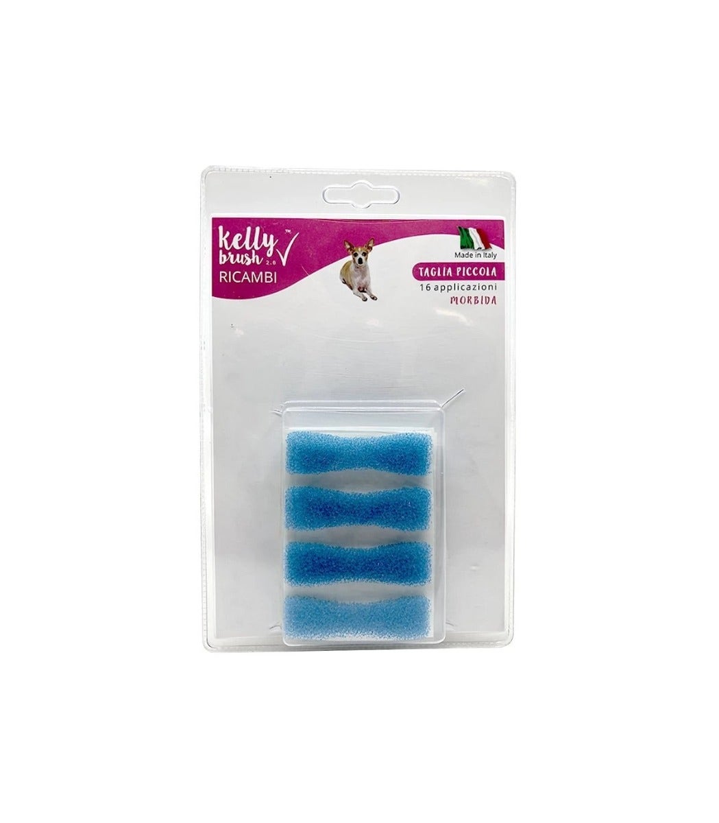 Kelly Brush Ricambi Kit Spazzolino Taglia Piccola Spugne Morbide Per Cani 16 Applicazioni