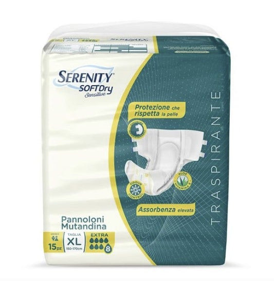 Serenity Pannolone Mutandina sd Sensitive Super Taglia xl 15 Pezzi
