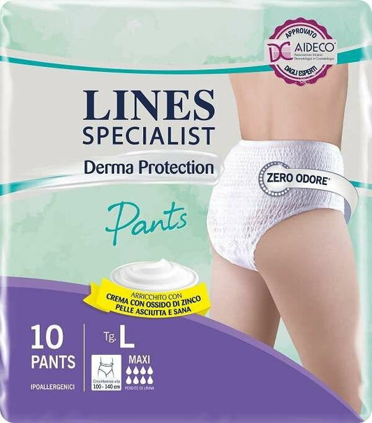 Lines Specialist Derma Protection Mutandine Pants Maxi Taglia L 10 Pezzi