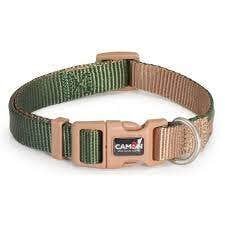 Camon Collare Regolabile Double Premium Verde/Ecru Per Cani Cuccioli 15x300cm/400mm