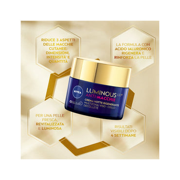 Nivea Cellular Luminous630 Anti-macchie Crema Viso Notte Rigenerante 50ml