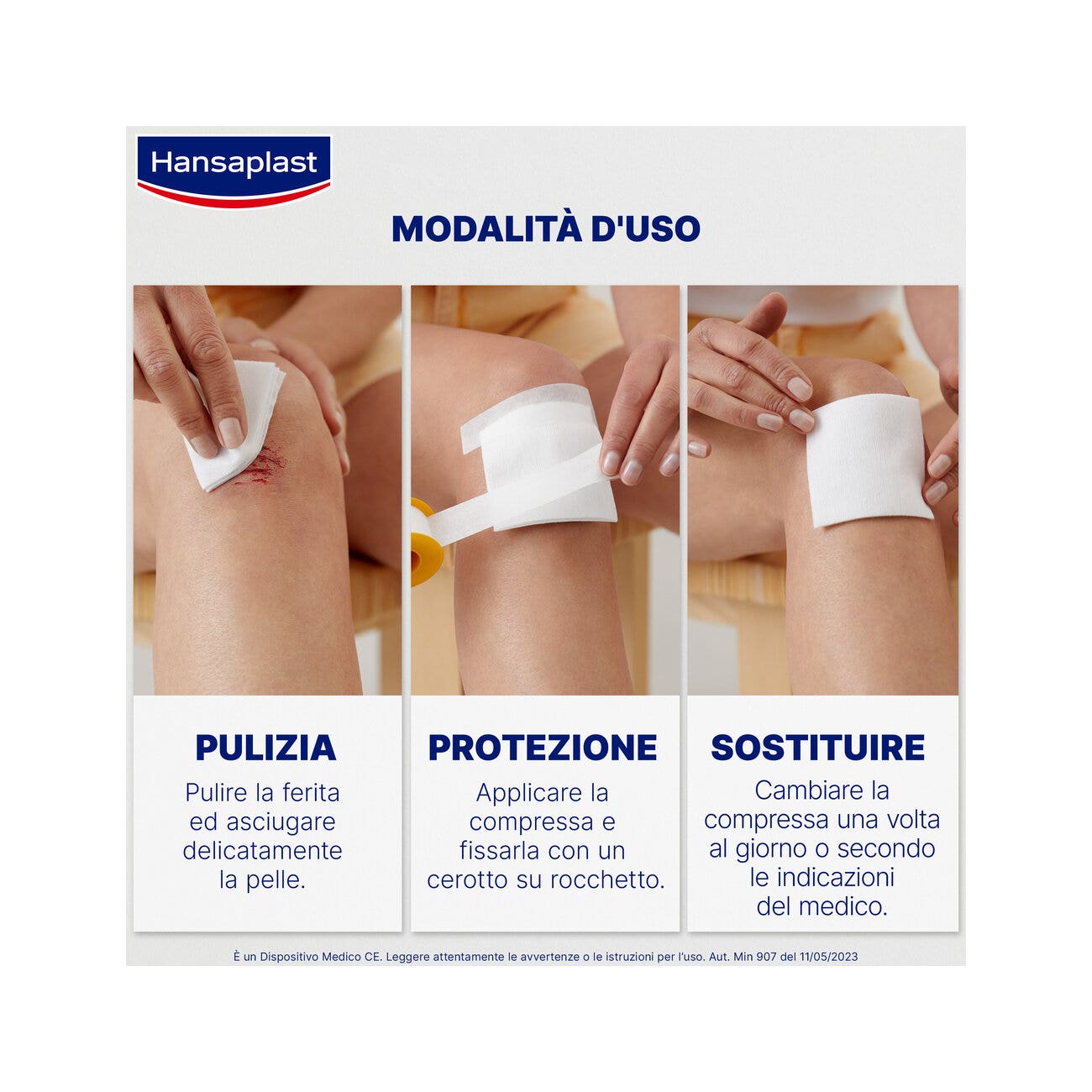 Hansaplast Compressa Soft Garze Sterili Per Ferite Postoperatorie 10 Pezzi 7,5x7,5cm