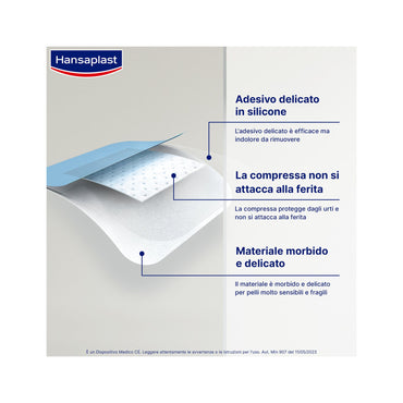 Hansaplast Cerotti Ultra Sensitive XL Morbidi E Delicati Per Pelli Molto Sensibili 5 Pezzi