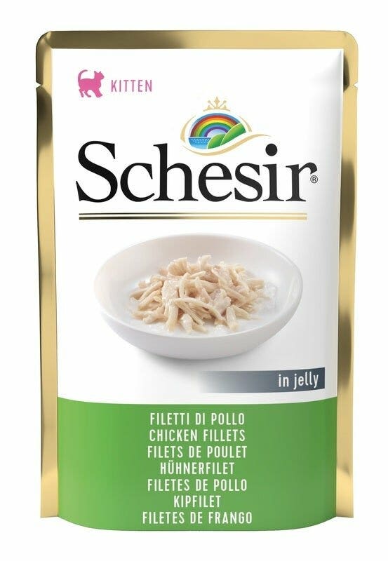Schesir Filetti Di Pollo In Jelly Cibo Umido Gatti Adulti Bustina 85g