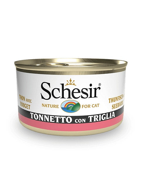 Schesir Tonnetto Con Triglia Cibo Umido Gatti Adulti Lattina 85g