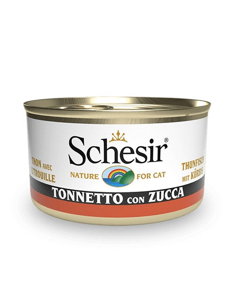 Schesir Tonnetto Con Zucca Cibo Umido Gatti Adulti Lattina 85g