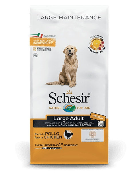 Schesir Maintenance Crocchette Con Pollo Per Cani Adulti Taglia Grande Sacco 12kg