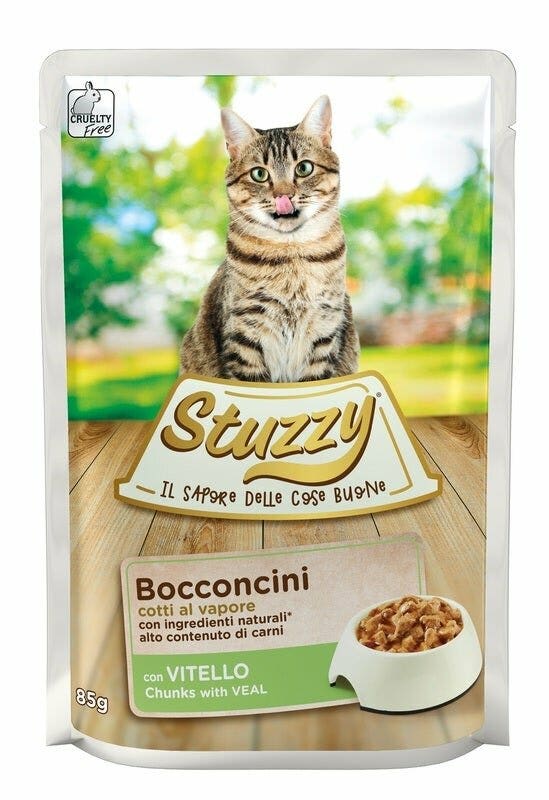 Stuzzy Bocconcini Con Vitello Per Gatti Adulti Bustina 85g