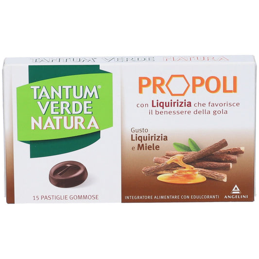 Tantum Verde Natura Propoli Gusto Liquirizia e Miele 15 pastiglie gommose