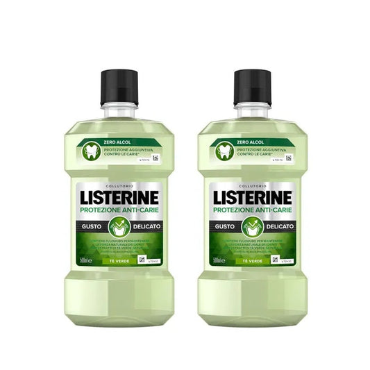 Listerine Protezione Anti-Carie Collutorio Gusto Delicato 2x500ml