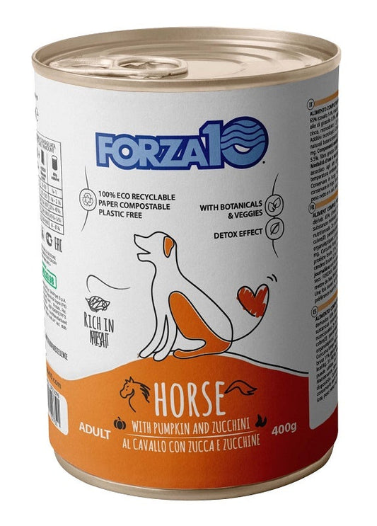 Forza10 Adult Maintenance Cibo Umido Con Cavallo/Zucca/Zucchine Cani Adulti Barattolo 400g