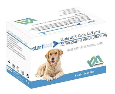 VetMotive Start Test Vlabs 4x (Canis Ab Lyme Ab Anaplasma Ab Dirofilaria Ag) 5 Kit Test