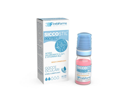 Trebifarma Siccostil Protect Gocce Oculari Sterili Lubrificanti Per Animali 10ml