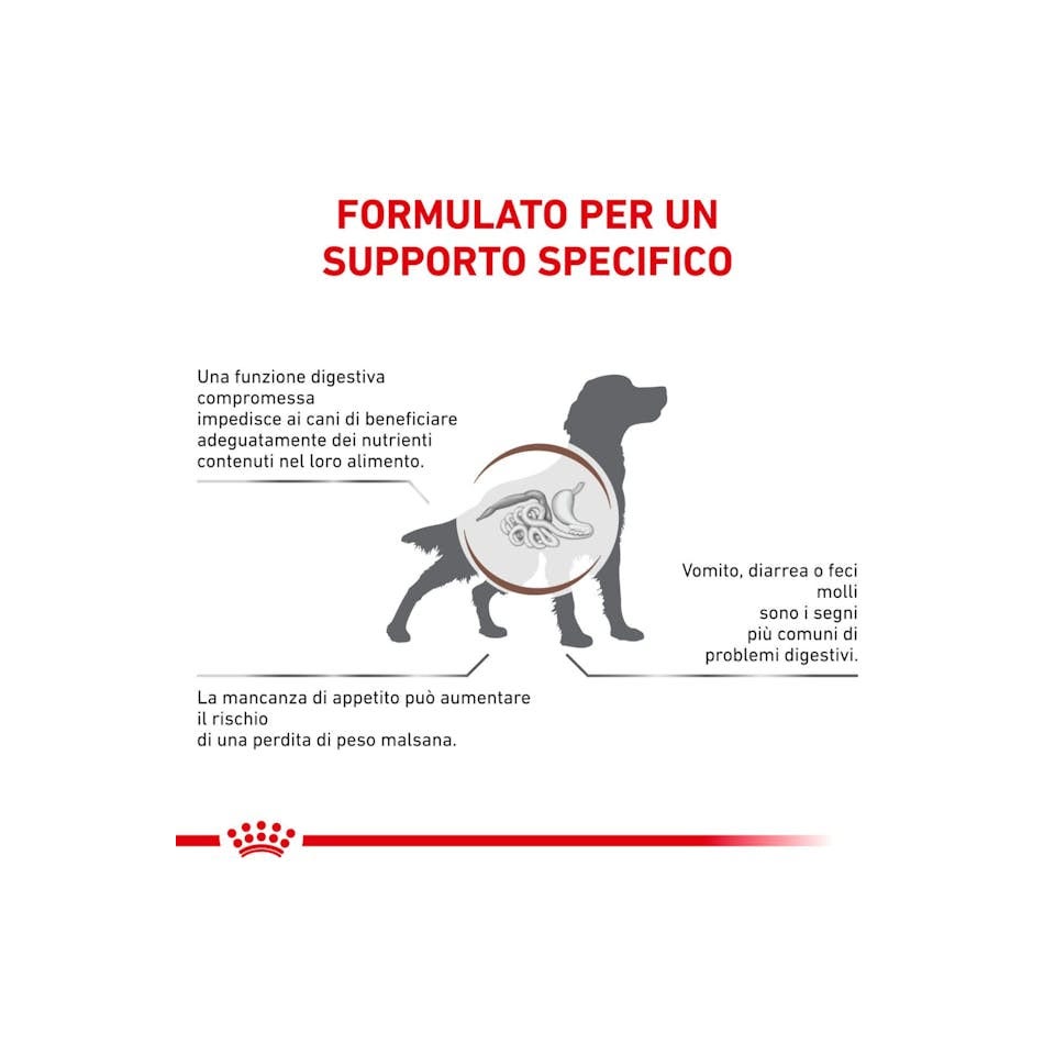 Royal Canin Veterinary Diet Gastrointestinal Cibo Secco Per Cani Adulti Sacco 7,5kg