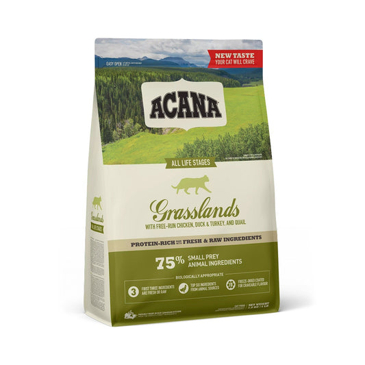 Acana Gatto Grasslands All Life Stages Crocchette Pollo E Anatra Sacco 1,8kg