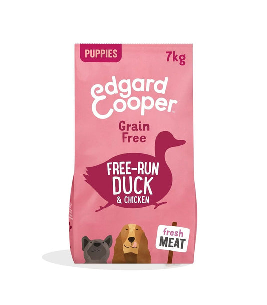 Edgard & Cooper Puppy Anatra E Pollo Allevati A Terra Senza Cereali Crocchette per Cani 7 Kg