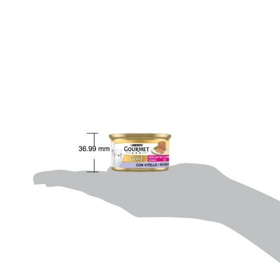 Purina Gourmet Gold Mousse Con Vitello Per Gatti Cuccioli Lattina 85g