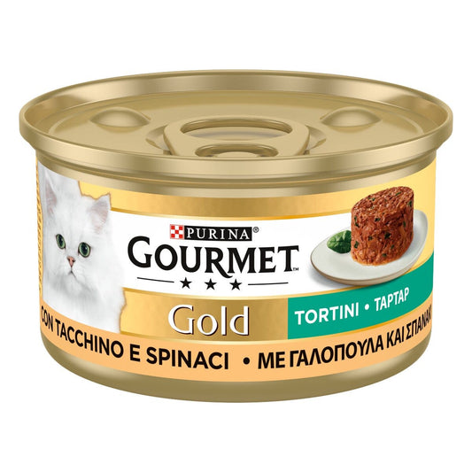 Purina Gourmet Gold Tortini Gatto con Tacchino e Spinaci 85g