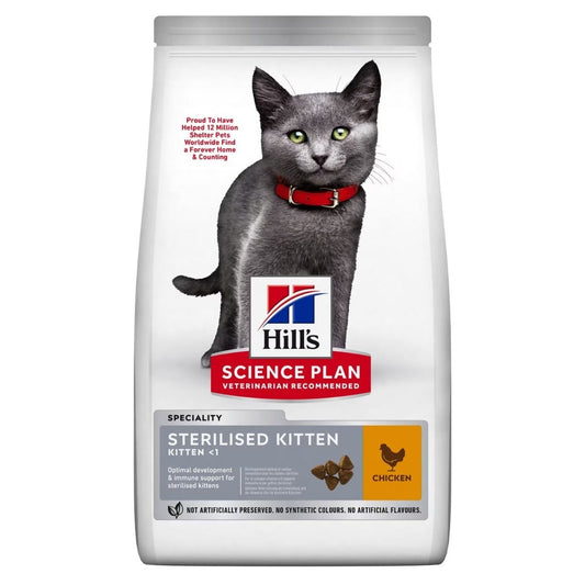 Hill's Science Plan Sterilised Kitten Cibo Secco Con Pollo Per Gattini Sterilizzati Sacco 1,5kg