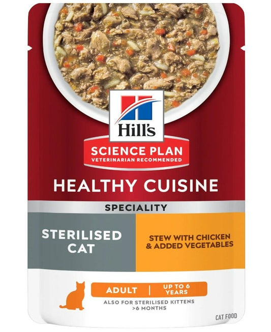 Hill's Science Plan Healthy Cuisine Gatto Sterilizzato Pollo Bustina 80gr