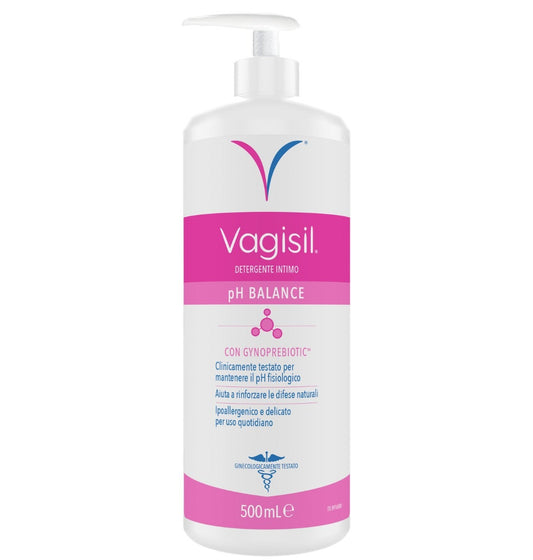 Vagisil Detergente Intimo pH Balance Per l'Igiene Intima Quotidiana Con Prebiotici Naturali 500ml