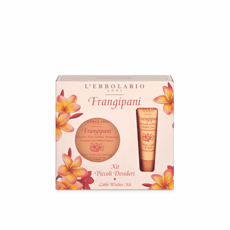 L'Erbolario Cofanetto Frangipani Balsamo Labbra 10ml + Balsamo Mani 40ml