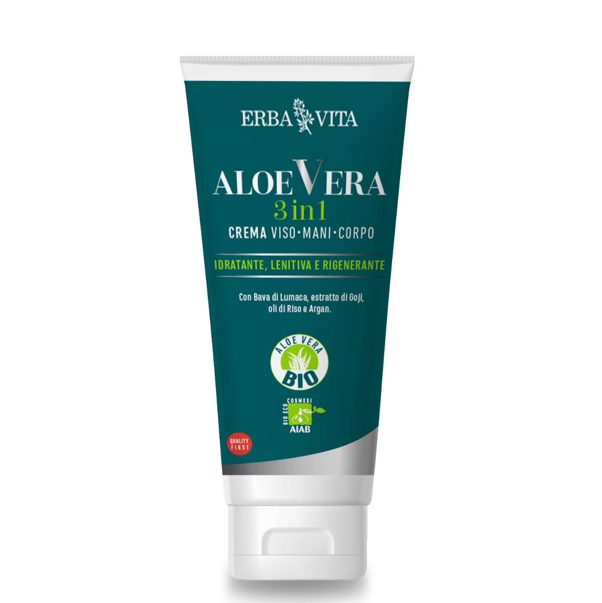 Erba Vita Aloe Vera Crema in 3 in 1 Mani/Viso/Corpo 200ml