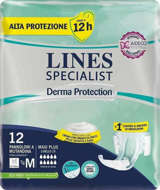 Lines Specialist Derma Protection Pannolone A Mutandina Taglia M 12 Pezzi