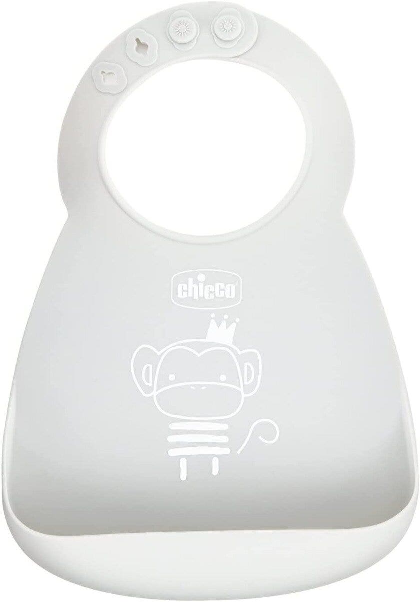 Chicco Bavaglina Silicone Easy Roll Colore Neutro 6Mesi+