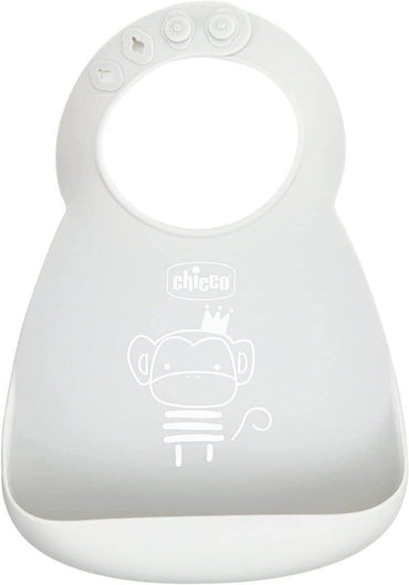 Chicco Bavaglina Silicone Easy Roll Colore Neutro 6Mesi+