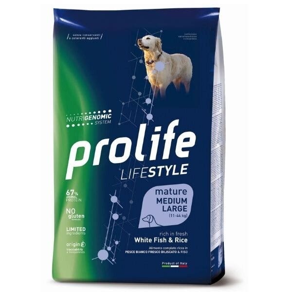 Prolife Dog Life Style Mature Medium/Large White Fish & Rice 2,5Kg