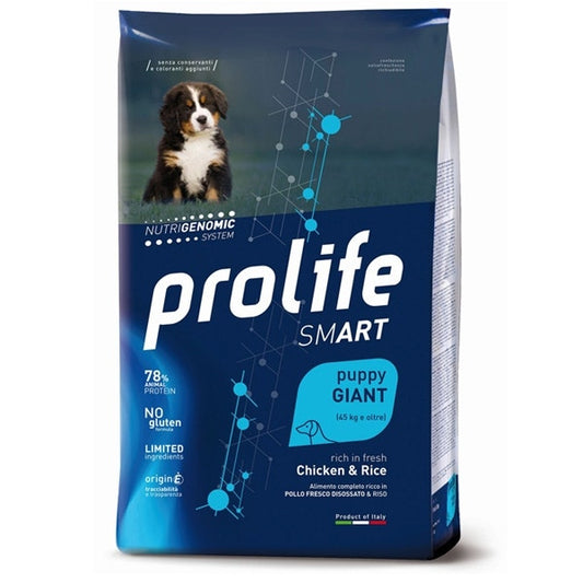 Prolife Dog Smart Chicken & Rice Cibo Secco Per Cani Cuccioli Taglia Gigante Sacco 10 Kg