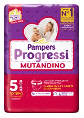 Pampers Progressi Mutandino Taglia 5 Junior (12-18 kg) 18 Pezzi