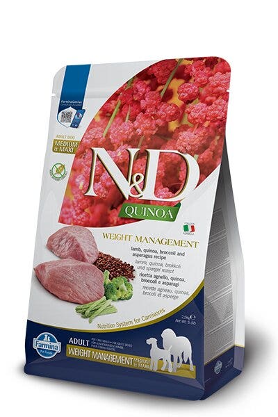 N&D Quinoa Canine Weight Management Lamb Medium & Maxi 7kg