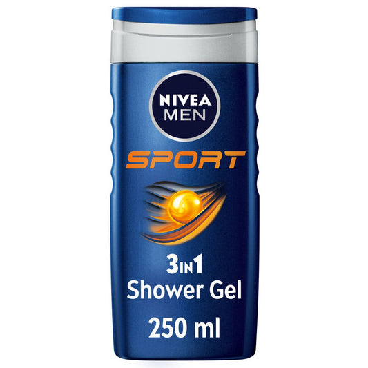 Nivea Men Doccia Shampoo Sport Docciaschiuma Uomo Rivitalizzante Per Viso Corpo E Capelli 250ml