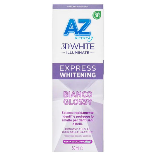 AZ Dentifricio 3D White Dentifricio Express Whitening Bianco Glossy 50ml