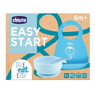 Chicco Easy Start Set Pappa Per Svezzamento Azzurro 6+ Mesi