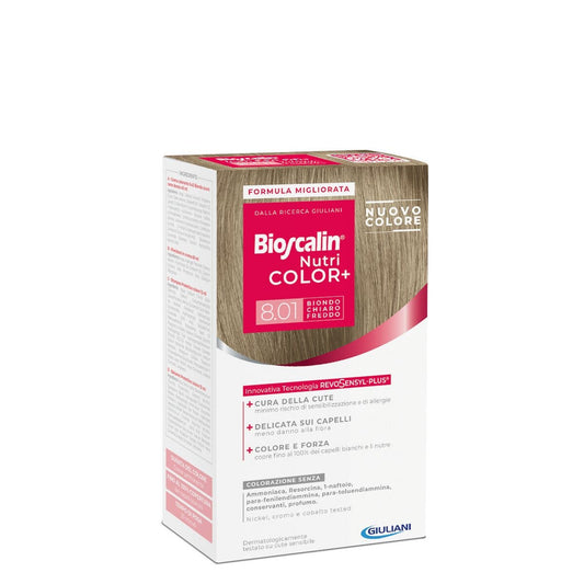 Bioscalin Nutricolor Plus Colorazione Capelli Permanente 8,01 Biondo Chiaro Freddo