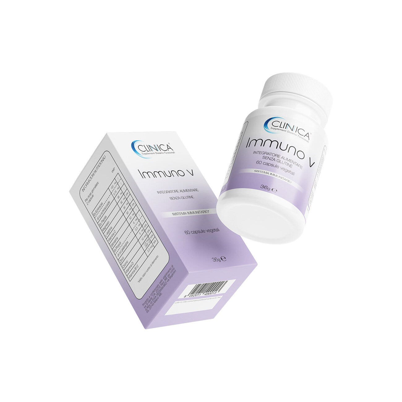 Clinica Immuno v - sistema immunitario - 60 capsule vegetali = 1 mese di trattamento