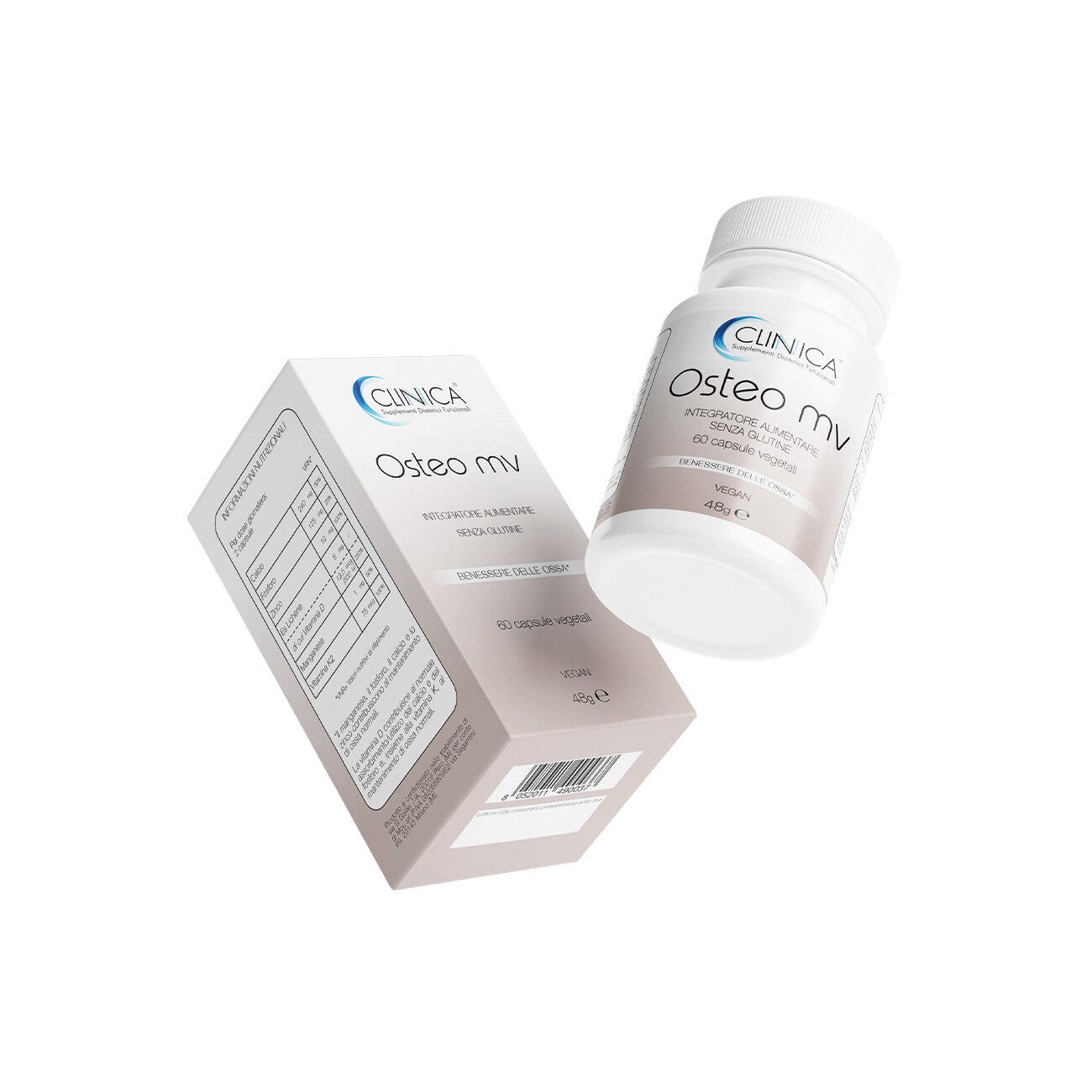 Clinica Osteo mv - ossa - 60 capsule vegetali = 1 mese di trattamento