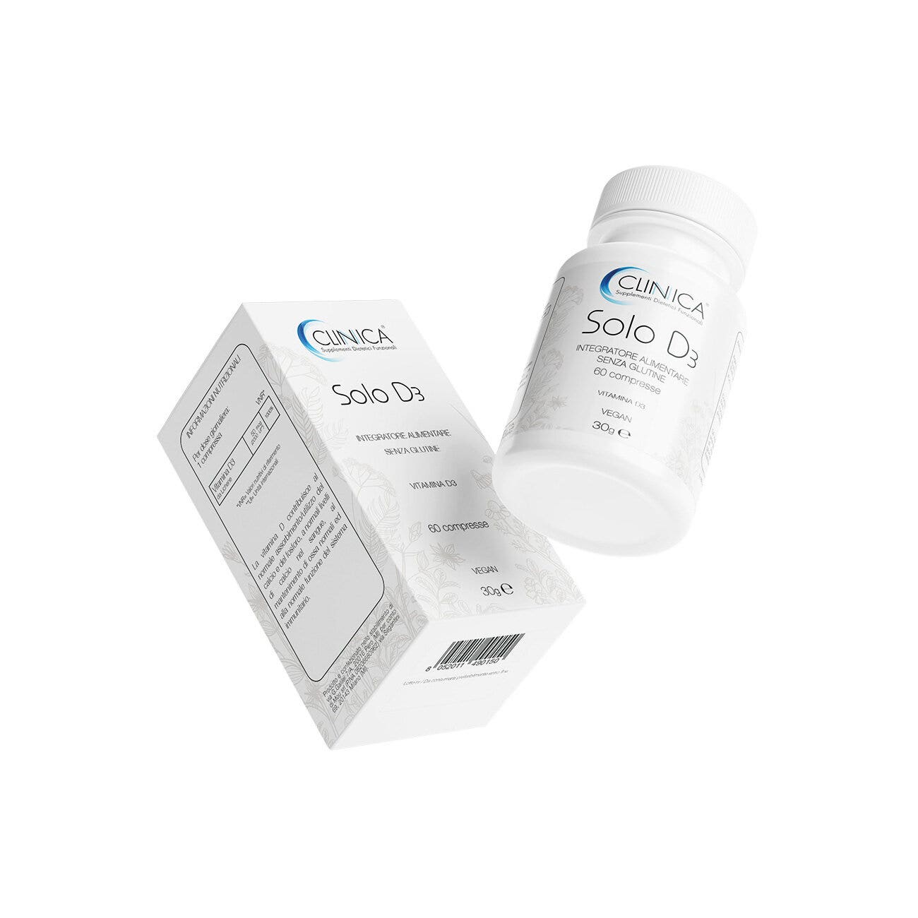 Clinica Solo D3 - vitamina D3 - 60 compresse = 2 mesi di trattamento