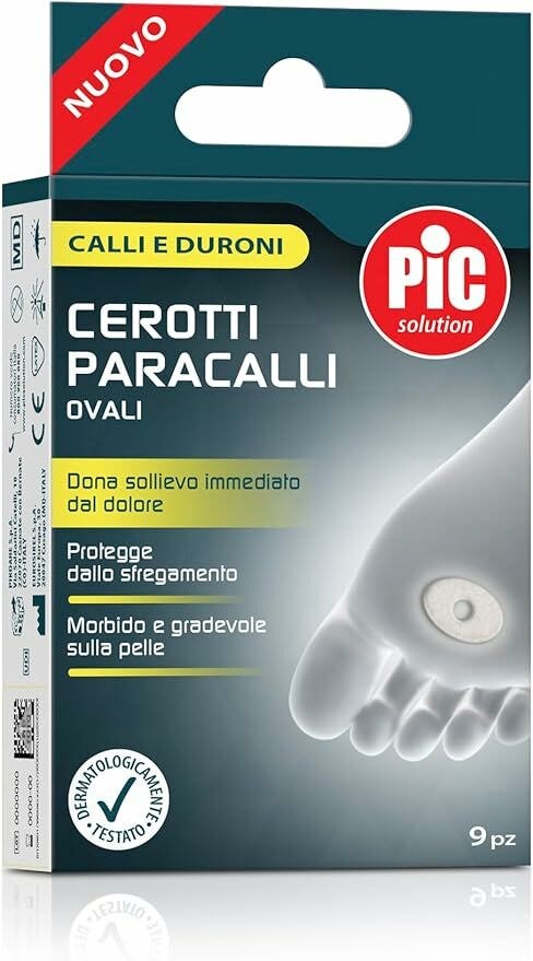 Pic Solution Cerotti Paracalli Ovali Confezione Da 9 Pezzi 2,8x1,8cm