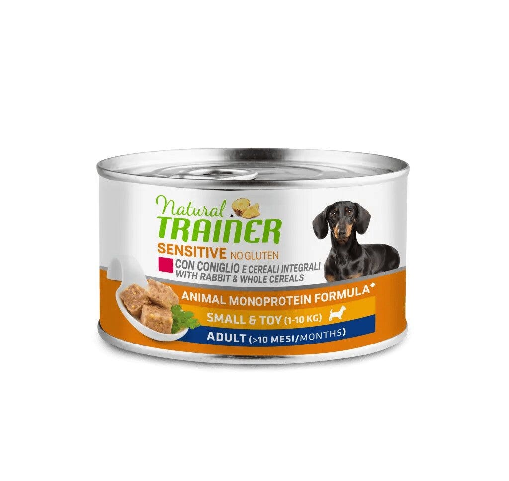 Natural Trainer No Gluten Coniglio Umido per Cane 150g